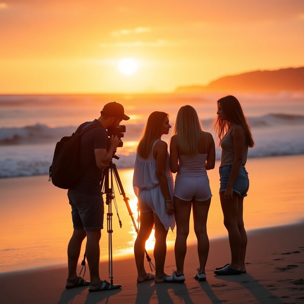 Beach photoshoot for summer collection