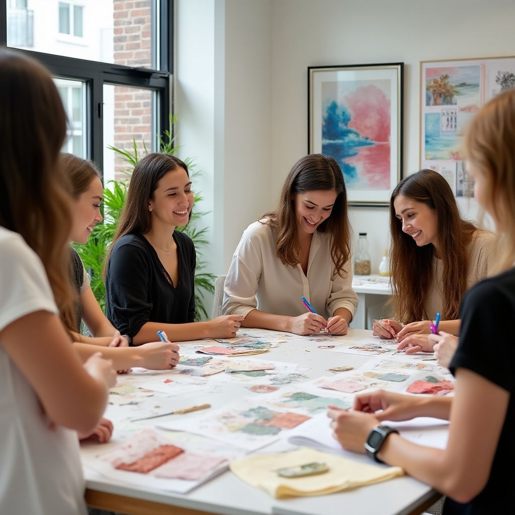 Design team working on new patterns